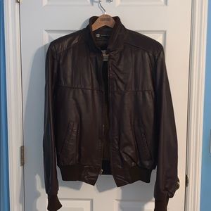 VINTAGE LEATHER BOMBER JACKET